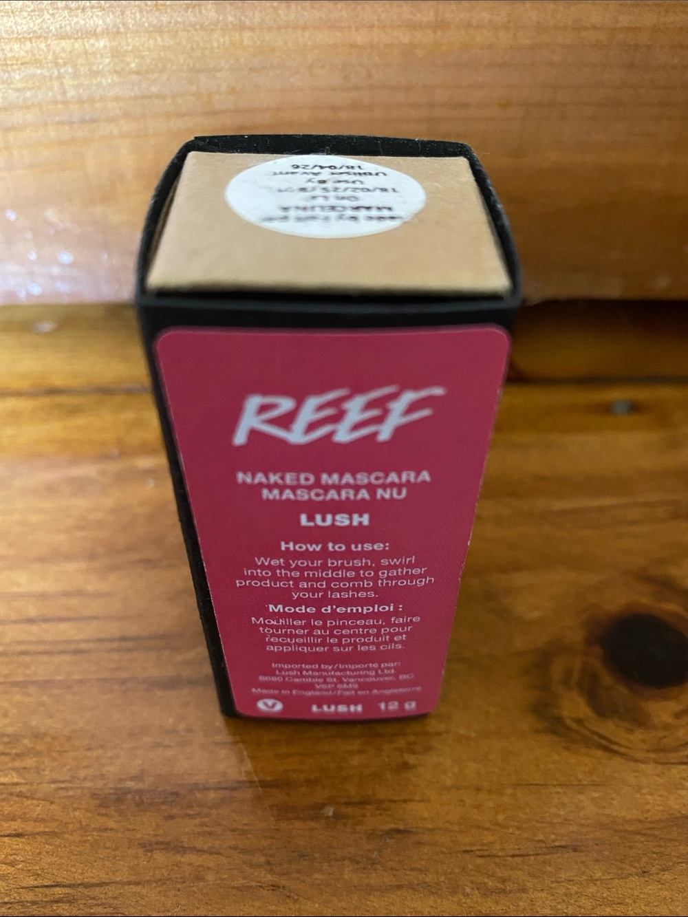 Lush REEF Naked Mascara in Deep Pink Shade